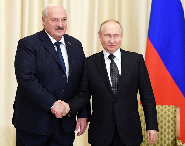 Tổng thống Nga Vladimir Putin gặp người đồng cấp Belarus Alexander Lukashenko hồi năm 2023
