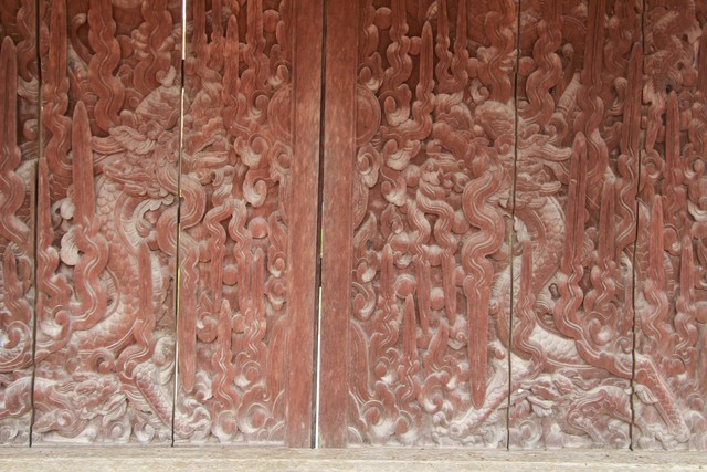 Cận cảnh bộ 'lưỡng long chầu nhật' ở chùa Keo- Ảnh 4.