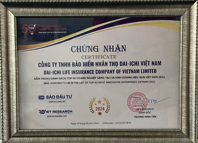 Dai-ichi Life Việt Nam vinh dự nhận hai giải thưởng lớn năm 2024- Ảnh 4.