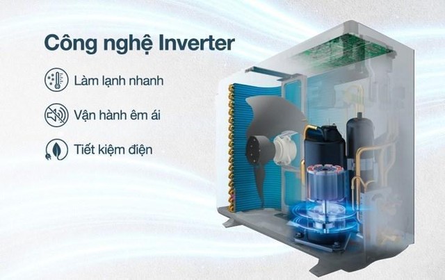 Công nghệ Inverter trên điều hòa Panasonic mang lại hiệu quả làm mát nhanh, nhất quán hơn so với công nghệ Inverter thông thường