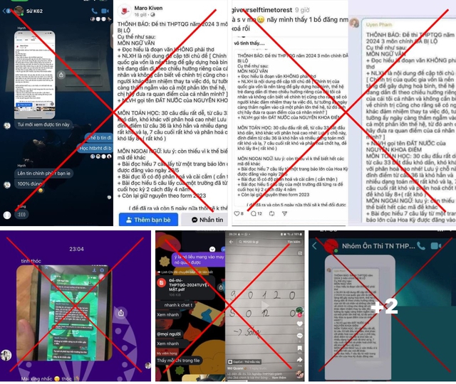 Bộ Công an xác minh đối tượng đăng thông tin sai sự thật về lộ đề thi- Ảnh 1.