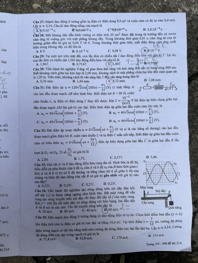 Thi tốt nghiệp THPT 2024: Đề chính thức môn vật lý- Ảnh 3.