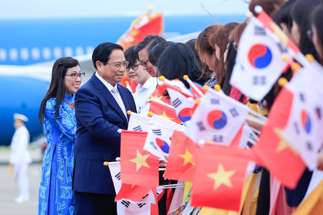 Lễ đón chính thức Thủ tướng Phạm Minh Chính và phu nhân tại Hàn Quốc- Ảnh 7.