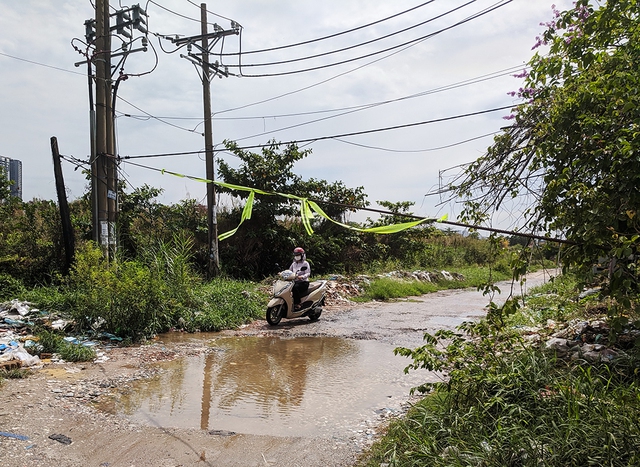 Dây néo trụ điện quá thấp, gây nguy hiểm- Ảnh 1.