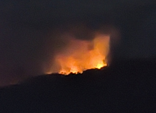 Bình Định: Hàng trăm người xuyên đêm chữa cháy rừng trên đỉnh núi- Ảnh 1.