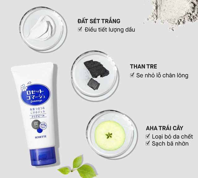 Thành phần tự nhiên trong Rosette Gommage Clear Peel