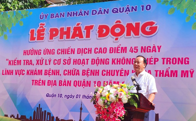 TP.HCM: Q.10 đồng loạt ra quân kiểm tra thẩm mỹ 'chui'- Ảnh 1.