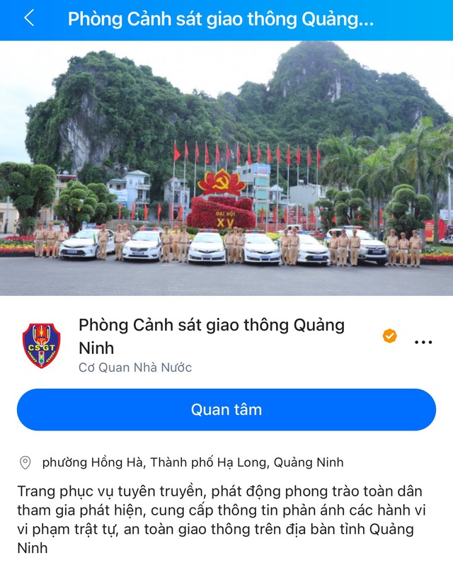 Công an Quảng Ninh ra mắt trang Zalo tiếp nhận phản ánh vi phạm giao thông - Ảnh 1.