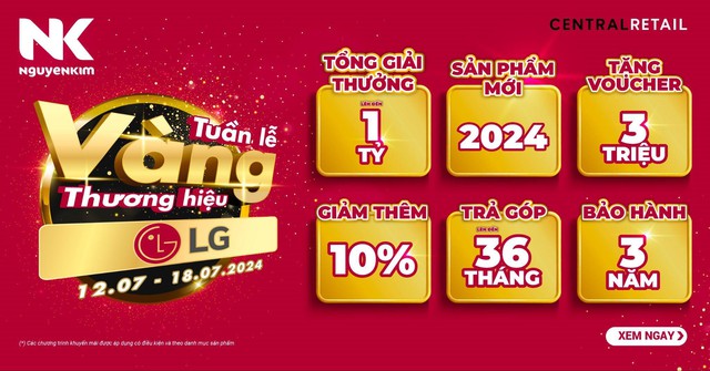 Tiếp nối thành công, Tuần lễ vàng Nguyễn Kim 2024 tung deal hời thương hiệu LG- Ảnh 1.