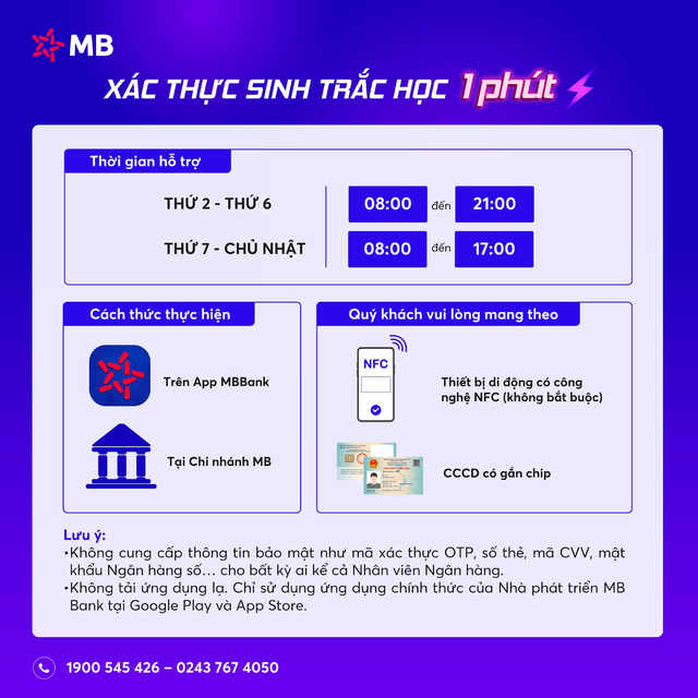 MB hỗ trợ sinh trắc học siêu tốc, lại tặng combo quà ‘hời’ cho khách hàng mới- Ảnh 1.