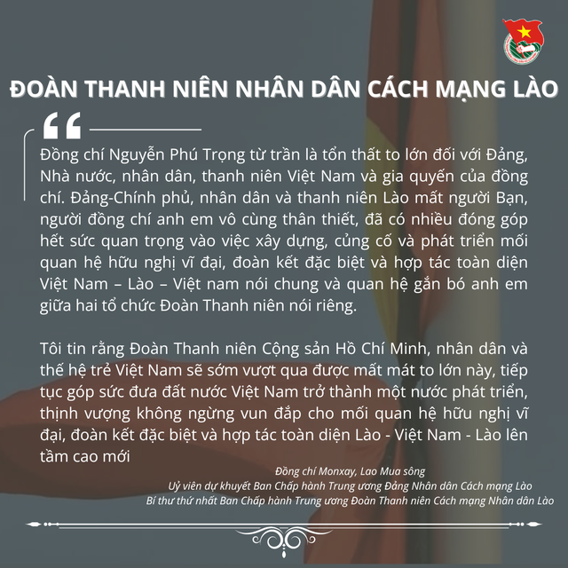 15 tổ chức thanh niên thế giới chia buồn Tổng Bí thư Nguyễn Phú Trọng từ trần- Ảnh 1.