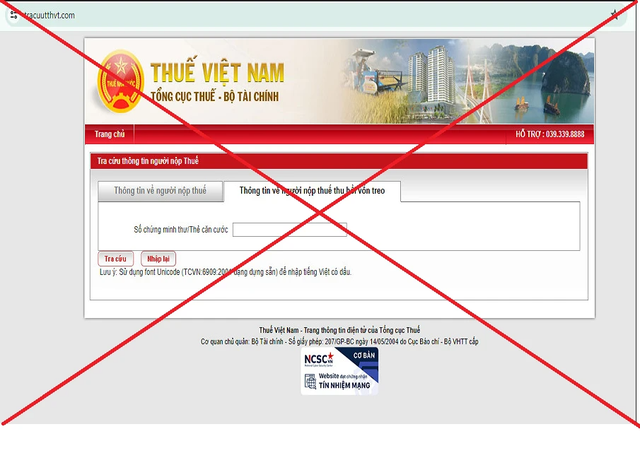Cảnh báo giả mạo website của Tổng cục Thuế- Ảnh 1.