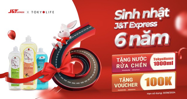 Mừng sinh nhật 6 năm, J&T Express tặng ngàn mã giảm giá tri ân khách hàng- Ảnh 1.