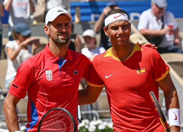 Thắng cách biệt kỳ phùng địch thủ Nadal, Djokovic vào vòng ba Olympic Paris- Ảnh 1.