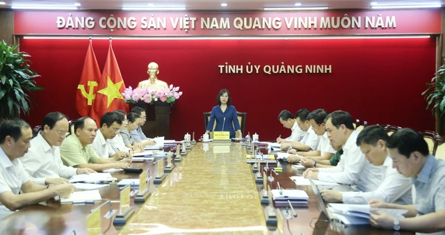 Bà Trịnh Minh Thanh điều hành Tỉnh ủy Quảng Ninh - Ảnh 2.