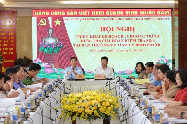 Ban chỉ đạo T.Ư về phòng, chống tham nhũng, tiêu cực làm việc tại Bình Phước- Ảnh 1.