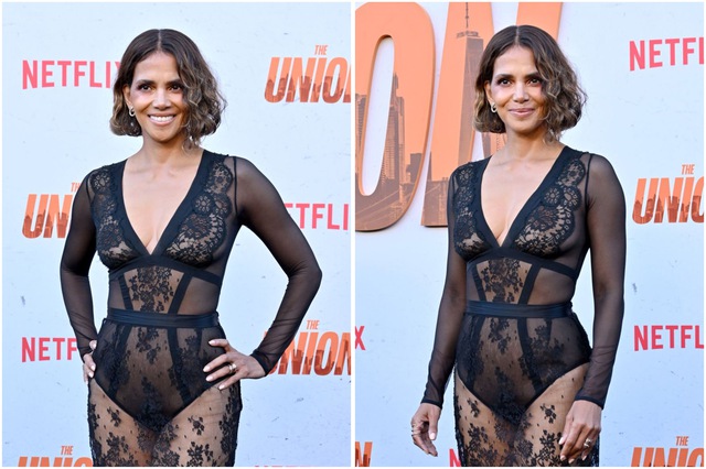 ‘Miêu nữ’ Halle Berry gây tranh cãi vì diện đồ xuyên thấu táo bạo- Ảnh 1.