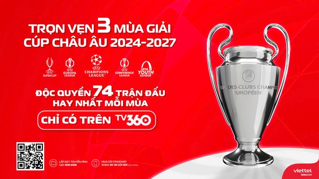 Thưởng thức 3 mùa giải Cúp châu Âu, 74 trận Champions League mỗi mùa trên TV360- Ảnh 1.