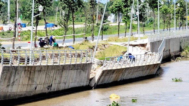 Kiên Giang: Bờ kè 80 tỉ đồng sạt lở sau 5 tháng đưa vào sử dụng- Ảnh 1.