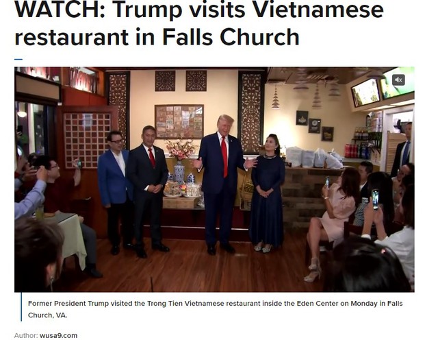 Ông Trump đến quán ăn VN để vận động tranh cử- Ảnh 1.