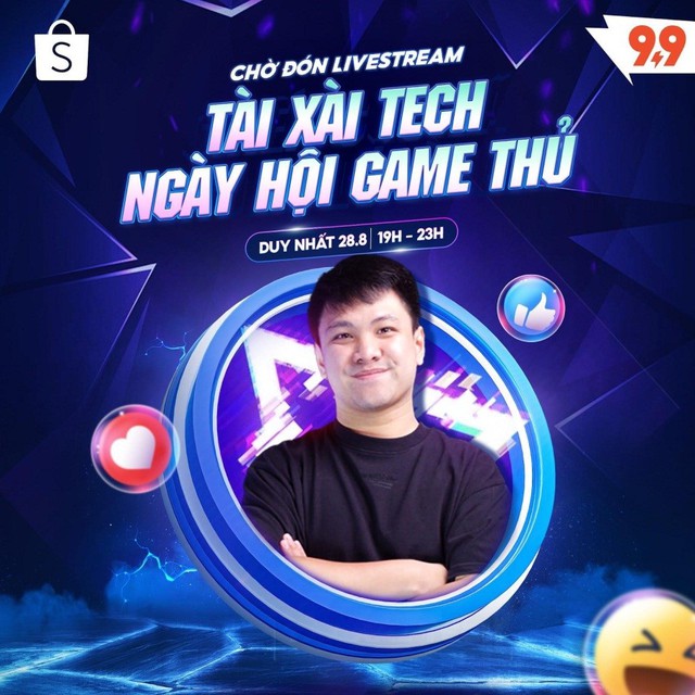 Đừng bỏ lỡ cơ hội được gặp gỡ và giao lưu cùng anh chàng Tài Xài Tech tại phiên live từ 19H - 23H ngày 28.8 trên Shopee