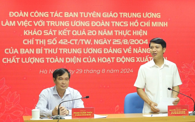 Ban Tuyên giáo T.Ư khảo sát hoạt động xuất bản tại T.Ư Đoàn- Ảnh 4.