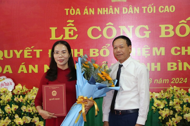 Bà Nguyễn Thị Tuyết Thanh làm Chánh án TAND tỉnh Bình Dương- Ảnh 1.