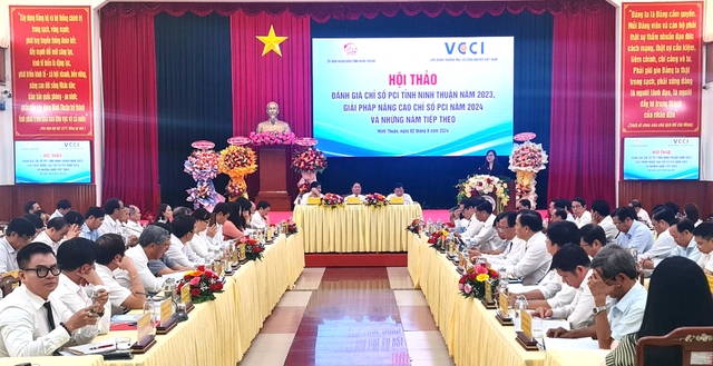 Hội thảo đánh giá và phân tích các nội dung tác động đến chỉ số năng lực cạnh tranh cấp tỉnh (PCI) năm 2023 Ảnh: Thiện Nhân