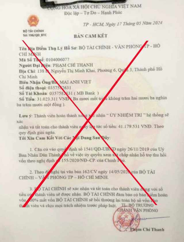 Cảnh giác: Giả mạo văn bản, chữ ký lãnh đạo Bộ Tài chính để lừa đảo- Ảnh 1.