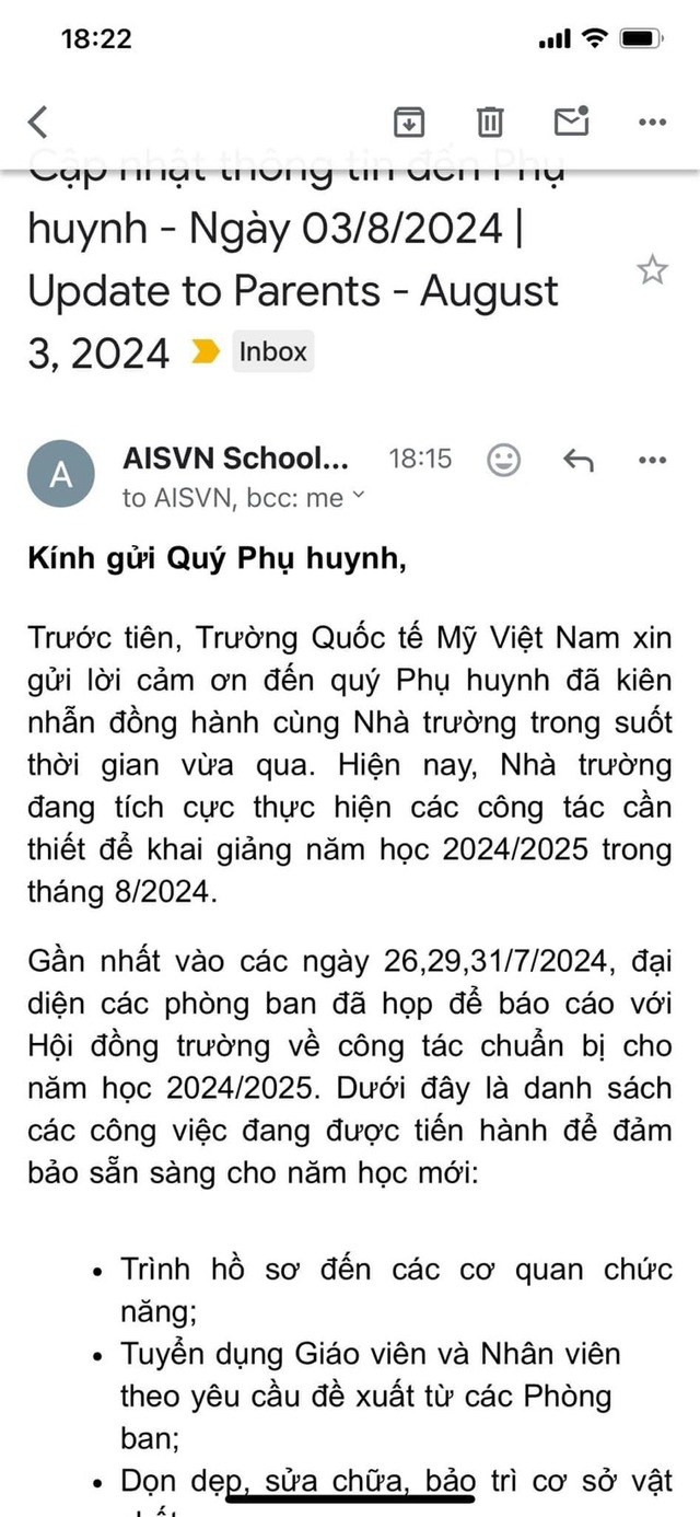 Bị đình chỉ, Trường quốc tế Mỹ AISVN thông báo hoạt động, Sở GD-ĐT TP.HCM nói gì?- Ảnh 2.