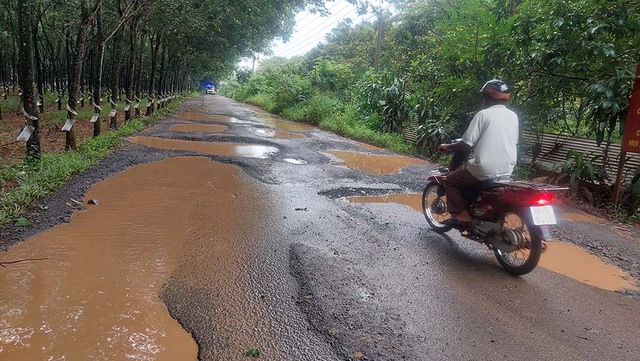 Đường nhựa thành đường đất- Ảnh 1.