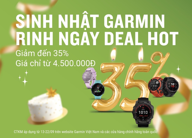 Garmin - tận hưởng ưu đãi linh đình lên đến 35% khi mua đồng hồ thông minh- Ảnh 1.