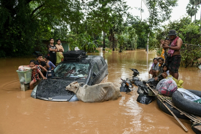 Bão Yagi gây lũ lụt làm ít nhất 74 người chết ở Myanmar- Ảnh 1.