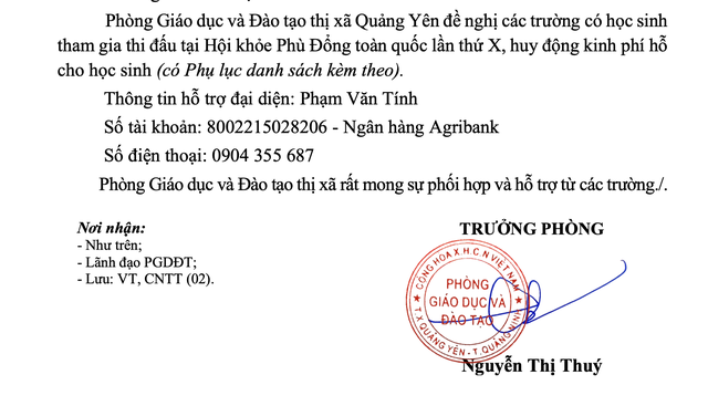 Quảng Ninh: Học sinh phải nộp hàng triệu đồng khi tham dự Hội khỏe phù đổng- Ảnh 3.