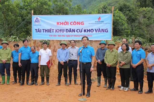 Petrovietnam tái thiết toàn bộ khu dân cư thôn Kho Vàng, hoàn thành trong 100 ngày- Ảnh 1.