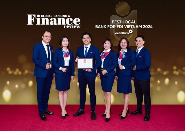 VietinBank nhận giải thưởng "Ngân hàng nội địa tốt nhất cho doanh nghiệp FDI tại Việt Nam"