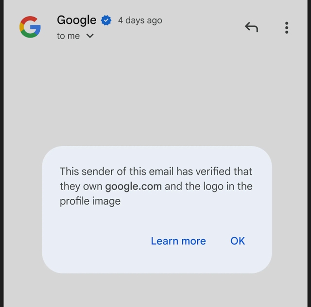 Gmail bắt đầu triển khai dấu tick xanh đến Android và iOS- Ảnh 1.