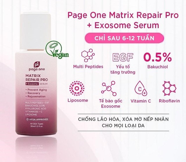 Phục hồi đa tầng với Multi Peptides - Serum Page One Matrix Repair - Ảnh 4.