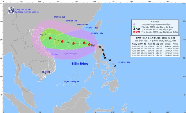 Bão số 3 (bão YAGI) rất mạnh, có thể đánh chìm tàu trọng tải lớn- Ảnh 1.