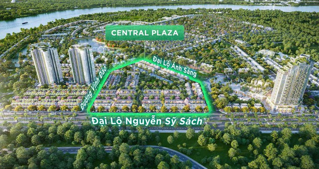 Vị trí ngũ giác kim cương của Central Plaza