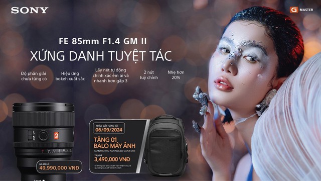 SONY ra mắt ống kính chuyên chân dung gọn nhẹ FE 85MM F1.4 GM II- Ảnh 1.