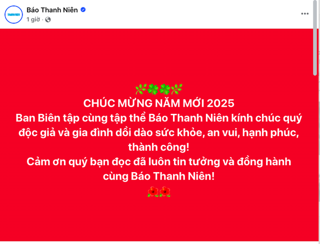 Năm mới 2025: Mạng xã hội 'bừng sáng' lời chúc hạnh phúc, khởi đầu tốt đẹp- Ảnh 1.