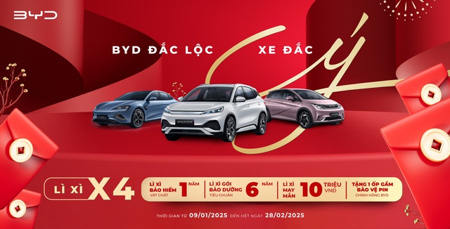 BYD tặng loạt ưu đãi cho khách hàng mua xe dịp Tết Ất Tỵ 2025- Ảnh 1.