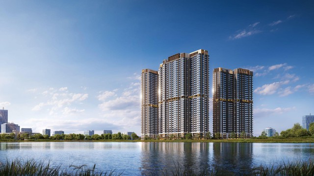 Masteri Lakeside được bao quanh bởi ba mặt nước lớn, kết nối con người và thiên nhiên