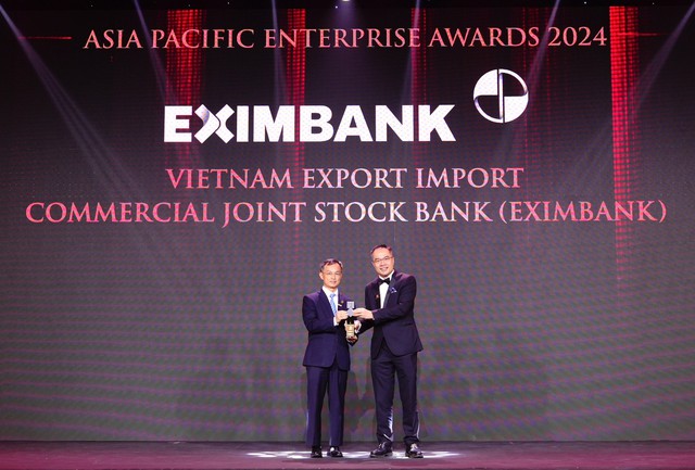 Eximbank đã vinh dự được trao giải thưởng "Doanh nghiệp xuất sắc Châu Á - Asia Pacific Enterprise Awards (APEA)" năm 2024.