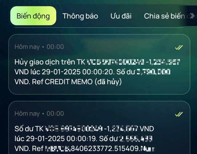 Bực mình khi chuyển tiền lì xì qua dịch vụ ngân hàng trực tuyến không thành công - Ảnh 3.