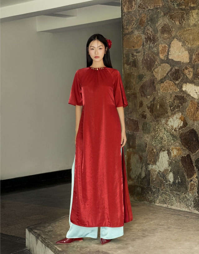 The unique long dress colors are indispensable for Tet- Photo 2.