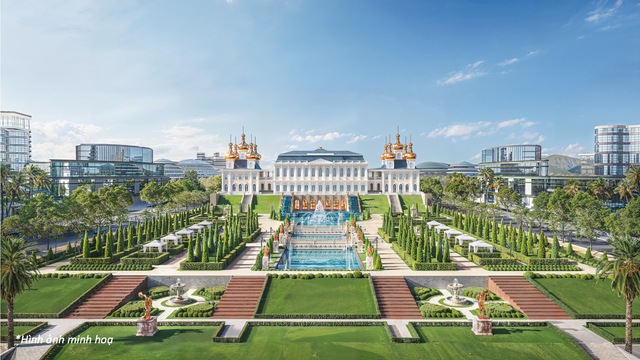 Phối cảnh cung điện mùa hè được lấy cảm hứng từ cung điện Peterhof - Saint Petersburg - Nga