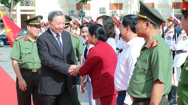 Tổng Bí thư Tô Lâm làm việc tại Công an tỉnh Bình Phước- Ảnh 1.