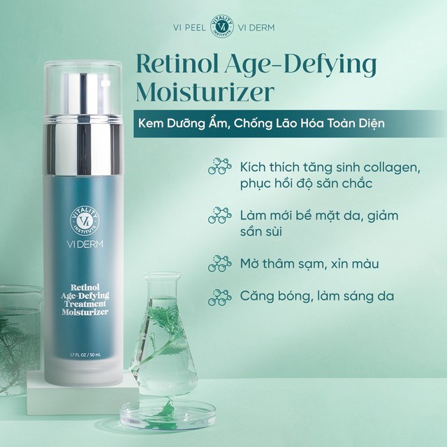 B&iacute; quyết trẻ h&oacute;a da tuổi 30+: Vi Derm Retinol Age-Defying Treatment Moisturizer c&oacute; hiệu quả? - Ảnh 5.